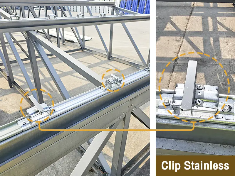 1.2 ติดตั้ง Clip stainless ในทุกแป