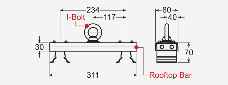 Safety Rooftop for KS KlipFix39 - Drawing