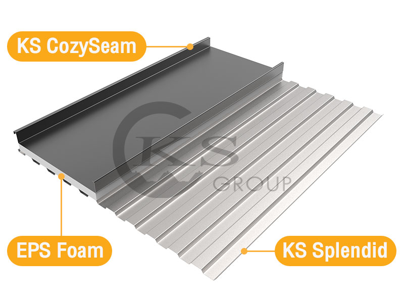 Type 2 : KS CozySeam Sandwich type 2 is a corrugated type
