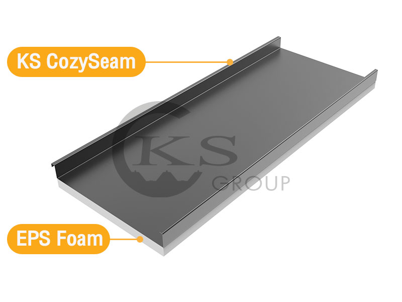 Type 3 : KS CozySeam Sandwich type 3 is a type without bottom steel panel